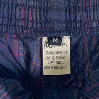 80-90's STUSSY ステューシー チェック柄 ビーチパンツ テーパード ネイビー USA製 黒タグ Size M 福生店