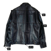 VANSON バンソン USA製 DJCB2 3rdタイプ カウハイド レザージャケット ブラック size44 瑞穂店