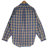 RALPH LAUREN ラルフローレン 長袖 ボタンダウンシャツ チェック イエロー ブルー Size 17/XL 福生店