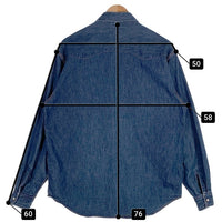 90's Levi's リーバイス ORANGE TAB オレンジタブ デニム 長袖 ウエスタンシャツ インディゴ J36 JT227 07 99 Size L 福生店