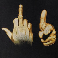 00's Fuck You Hand Sign ハンドサイン プリントTシャツ ブラック DELTA Size XL 福生店