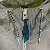 00’s NIKE ナイキ ナイロン アノラック プルオーバージャケット グリーン カーキ AIRスウッシュ刺繡 Size L 福生店