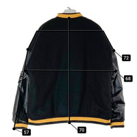 SKATE PARK スケートパーク 袖レザー ワッペンスタジャン ブラック sizeM 瑞穂店