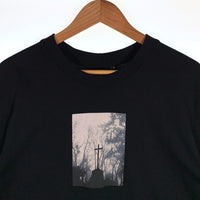 WASTED PARIS ウェイステッドパリス 23FW Tシャツ 墓地 クロス フォトプリント ブラック Size XL 福生店