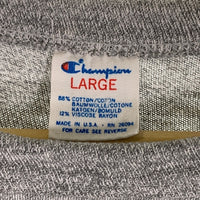 80's Champion チャンピオン Late Night ラバープリント Tシャツ グレー 霜降り USA製 トリコプリント Size L 福生店
