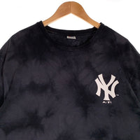 majestic マジェスティック Newyork Yankees ニューヨークヤンキース チームロゴ プリント 半袖 Tシャツ ブラック Size XL 福生店