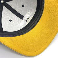 STUSSY ステューシー 14AW Stock Lock 2 Tone Snapback Cap ストック SSリンクロゴ 刺繡 2トーン スナップバックキャップ ブラック イエロー 131348 福生店