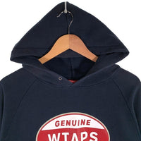 WTAPS ダブルタップス コットン プルオーバー フーディー パーカー ネイビー Size L 福生店