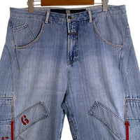 MARITHE FRANCOIS GIRBAUD マリテフランソワジルボー デニムショートパンツ バギーショーツ ライトブルー Size 36 福生店