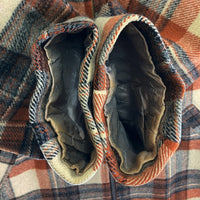 BLACK BEAR ブラックベア TALONジップ 70's チェック シャツジャケット オレンジ×アイボリー size-※所々汚れあり 瑞穂店