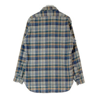 PENDLETON ペンドルトン 70's USA製 ウールシャツ 片ポケット ベージュxブルー sizeM 瑞穂店