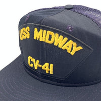 米海軍 USS 強襲揚陸艦 MIDWAY CV-41 スナップバック メッシュキャップ ネイビー 福生店
