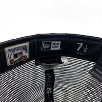 NEW ERA ニューエラ 59FIFTY Newyork Yankees ニューヨーク ヤンキース メッシュ ベースボールキャップブラック チャコール サイドパッチ Size 7 1/8 (56.8cm) 福生店