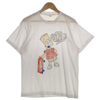 80's 90's The Simpsons ザ シンプソンズ Bart Simpson バートシンプソン 半袖 Tシャツ ホワイト Size L 福生店
