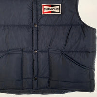 SNAP n WEAR スナップンウエア 中綿 ベスト ネイビー CHAMPIONプラグワッペン Size XL 福生店