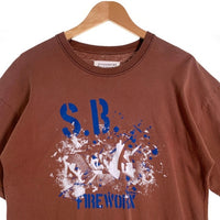 Maison Martin Margiela メゾンマルタンマルジェラ 13SS プリント ドッキングTシャツ ブラウン S30GC0410 Size F 福生店