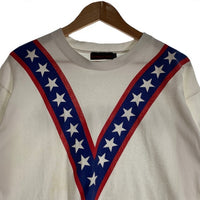 SCREAMING HOUSE スクリーミングハウス 星条旗 プリントTシャツ ホワイト USA製 Size L 福生店