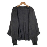 YHONE ウール アクリル ニットカーディガン チャコールグレー Size S 福生店