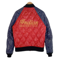 Indian Motorcycle インディアンモーターサイクル キルティング レーシングジャケット ワッペン レッド ネイビー 東洋 IM11470 Size 40 福生店