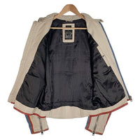 DIESEL ディーゼル Leather moto Racing Jacket モトレーシング ジャケット ゴートスキン ライダース ブルー ホワイト Size L 福生店