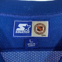 Starter スターター Newyork Rangers ニューヨーク レンジャース NHL 七分丈 ラグランスリーブ ホッケーシャツ ブルー レッド ホワイト Size L 福生店