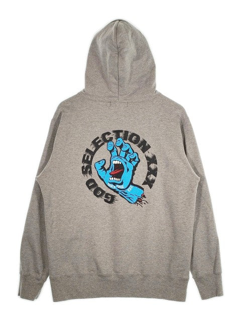 GOD SELECTION XXX グレー パーカー GOD SELECTION XXX ゴッドセレクショントリプルエックス × SANTACRUZ