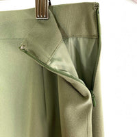 CLANE クラネ 11109-6092 SCOOP LINE SLIT SKIRT ラインスリット ロングスカート グリーン size1 瑞穂店