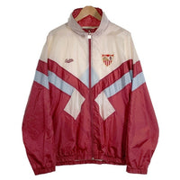 90's~ Bukta バクタ セビージャFC トラックジャケット ナイロン ホワイト ボルドー Size XL 福生店