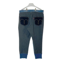 glamb グラム Jake knit denim 切替 デニム スウェットパンツ ライトインディゴ グレー GB17SP/P03 Size 3 瑞穂店