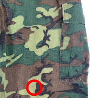 60's U.S.ARMY 米軍 ERDL カモフラージュ カーゴパンツ リップストップ リペアあり 68年会計 Size L-R 福生店