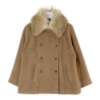 BACCA バッカ コヨーテファー アルパカ混 ウール ショートジャケット ブラウン size38 瑞穂店