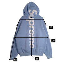 SUPREME シュプリーム 24AW Satin Applique Hooded Sweatshirt サテンアップリケ プルオーバースウェットパーカー ライトブルー Size L 福生店