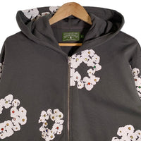 DENIM TEARS デニムティアーズ 24SS Rhinestone Cotton Wreath Zip Hoodie ラインストーン コットンリース ジップフーディ スウェットパーカー ヴィンテージブラック Size M 福生店