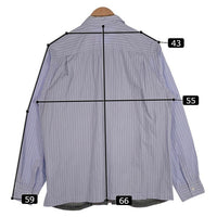 COMME des GARCONS HOMME コムデギャルソンオム ニット切替 ストライプシャツ ジップアップ Size M 福生店