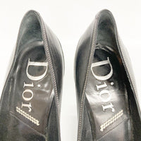 Christian Dior クリスチャンディオール レザーパンプス バックル&ファー付き ブラック size36 1/2 瑞穂店