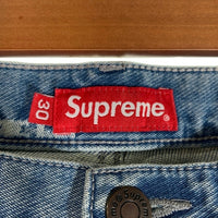 SUPREME シュプリーム 20AW Logo Stripe Jacquard Regular Jean ロゴ ストライプ ジャガード ジーンズ デニムパンツ ライトブルー Size W30 福生店