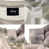STUSSY ステューシー トランプ プリント 長袖 Tシャツ ロンT ホワイト Size L 福生店