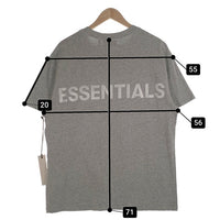 FOG ESSENTIALS エッセンシャルズ リフレクティブロゴプリント Tシャツ 裾 バックプリント グレー Size S 福生店