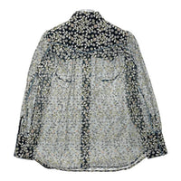 maturely マチュアリー オーガンジー フラワー刺繍 ウエスタンシャツ ブラック size- 瑞穂店