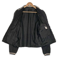 agnes.b homme アニエスベーオム コットン リブブルゾン ジャケット ブラック フランス製 肩パッド Size 2 福生店