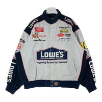 JEFF HAMILTON JH DESIGN ジェフハミルトン Jimmie Johnson ジミー・ジョンソン #48 Lowe's 2003年 レーシングジャケット グレー size2XL 瑞穂店