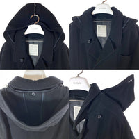 Christian Dior MONSIEUR クリスチャンディオール ムッシュ ウール ロングコート フード ブラック sizeM 瑞穂店