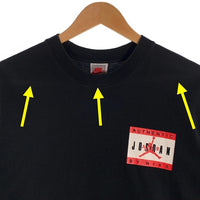90's NIKE ナイキ AIR JORDAN エアジョーダン プリントTシャツ ブラック イラスト 銀タグ Size L 福生店