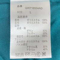 GLOBAL WORK グローバルワーク ファーダウンジャケット ターコイズブルー sizeL 瑞穂店