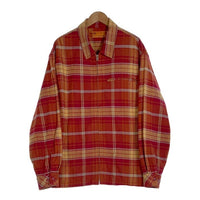 CHALLENGER チャレンジャー 25SS PLAID ZIP UP SHIRT フランネルチェック ジップアップシャツ ジャケット レッド CLG-SH 025-001 Size L 福生店