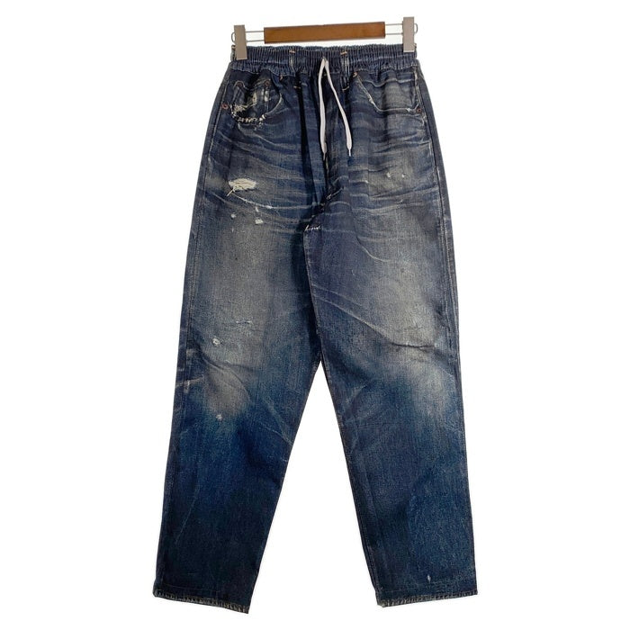 US アス購入　転写デニムパンツ US アス Fake Vintage Denim Easy Pants フェイクヴィンテージデニム