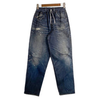 US アス Fake Vintage Denim Easy Pants フェイクヴィンテージデニム イージーパンツ 転写プリント インディゴネイビー Size F 福生店