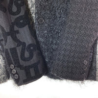 COMME des GARCONS HOMME PLUS コムデギャルソンオムプリュス PJ-J078 AD2012 クレイジーパターン 切替 3つボタン テーラードジャケット ブラック sizeXS 瑞穂店