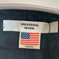 UNIVERSAL SEVEN ユニバーサルセブン USAコットンリネン コンボプルオーバー US202CT036 ブラック sizeF 瑞穂店