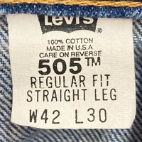 Levi's リーバイス 505 ボタン裏575 USA製 オレンジタブ デニムパンツ ライトインディゴ size42 瑞穂店
